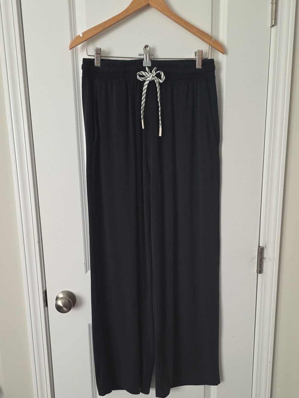 Cozy Earth Modern Modal Wide Leg Drawstring Lounge Pants Large